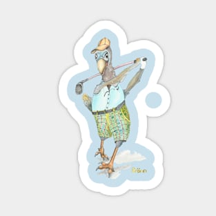 Dodo Golfer Sticker